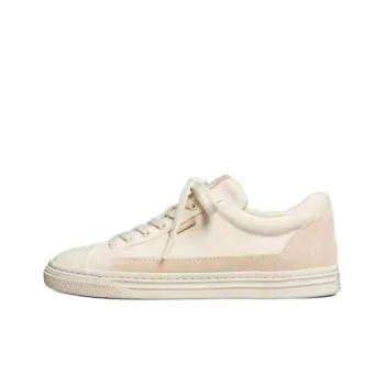 TORY BURCH Classic Court Low Top Stylish Skateboarding Shoes Women's Cream White