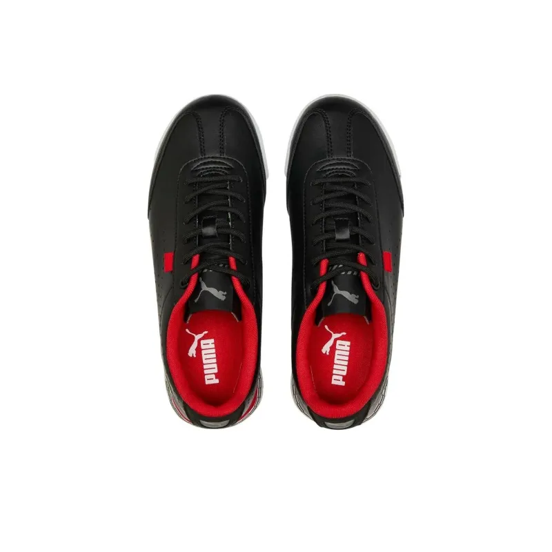 Scuderia Ferrari x PUMA Roma Anti Slip Wear Resistant Low Top Kids Lifestyle Shoes Black Red Teenagers-2