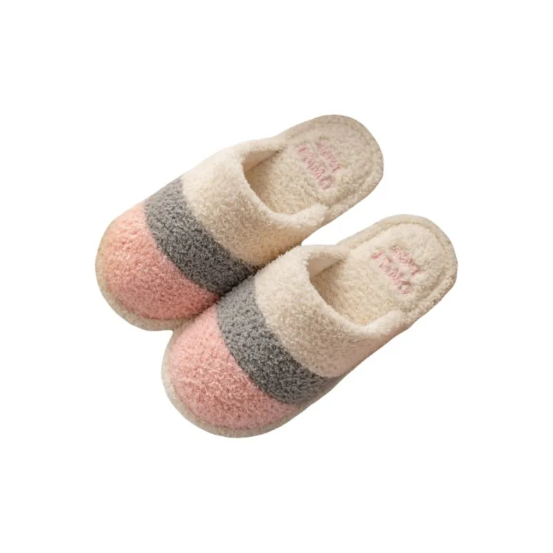 Ming Sheng Indoor Home Use Cute Platform Slip Resistant Fuzzy Slippers-5