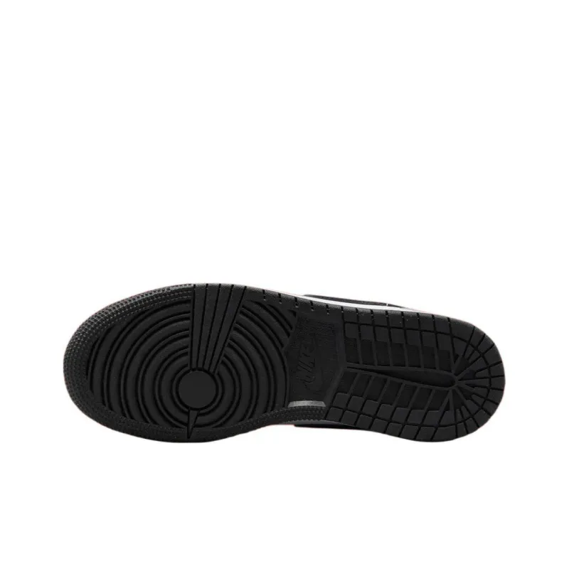 Jordan Air Jordan 1 Anti Slip Wear Resistant Low Top Children's Basketball Shoes Black White Unisex-4