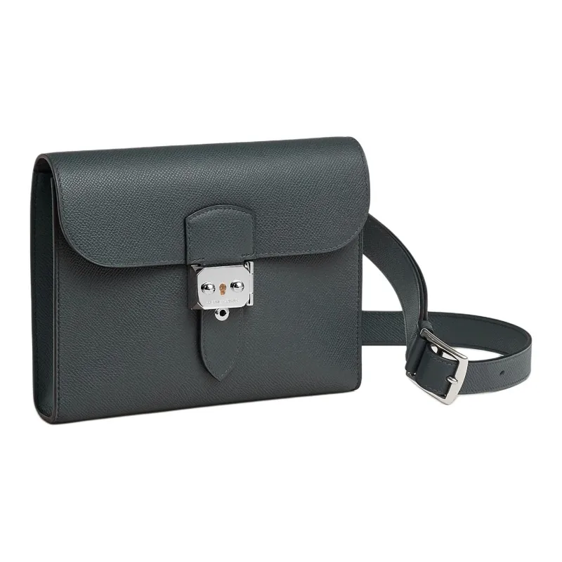 HERMES Sac A Depeches Epsom Calfskin Crossbody Bag Shoulder Bag Men's H0 Misty Gray-1
