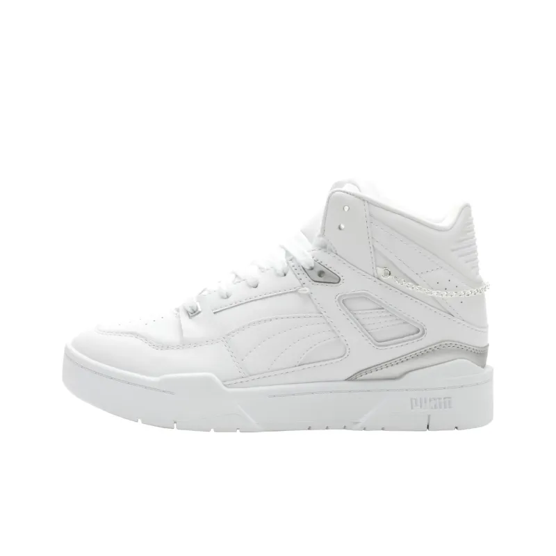 PUMA Slipstream Anti Slip Wear Resistant High Top Skateboard Shoes Women's White-0