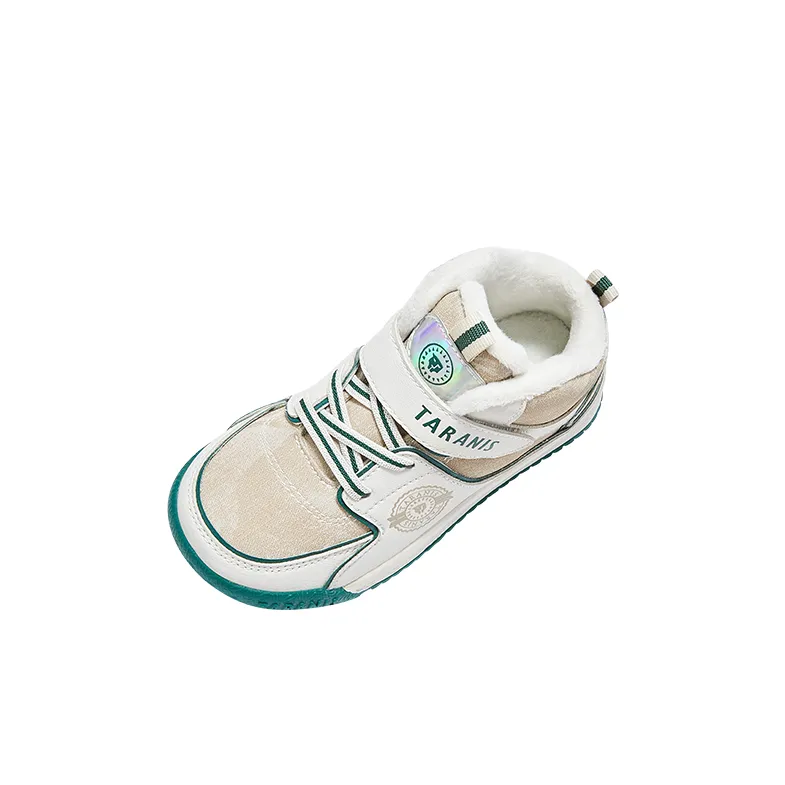 TARANIS Anti Slip And Wear Resistant Warm Kids' Running Shoes White/Apricot/Green Children Aged 3 7 Years Old-3