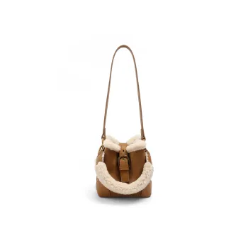 MZ HOUGE Suede Velvet Fall And Winter Cute Fuzzy Shoulder Bag Crossbody Bag Handbag Regular Women's Brown