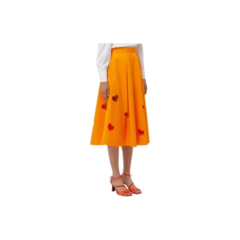 MSGM Casual Long Skirts Women's Orange-3