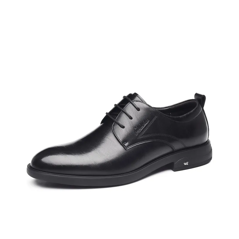 Mulinsen Dress Shoes Men Low Top Brown-0