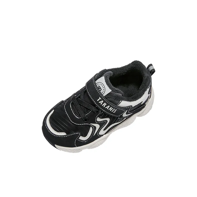 TARANIS Durable Warm Kids Lifestyle Shoes Black White Children Aged 3 7 Years Old-3