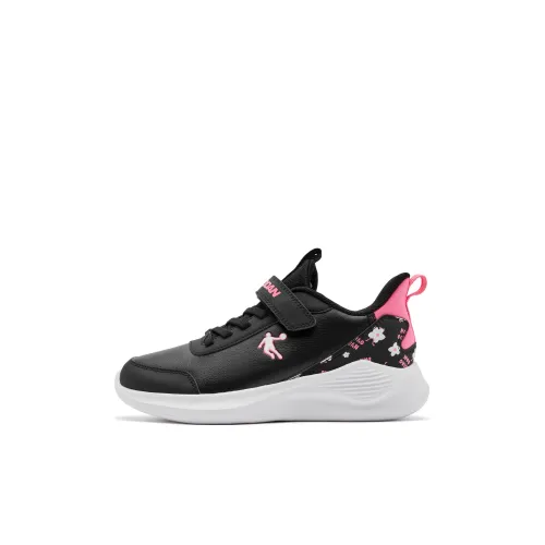 QIAODAN Anti Slip Wear Resistant Low Top Kids' Running Shoes Black Teenagers
