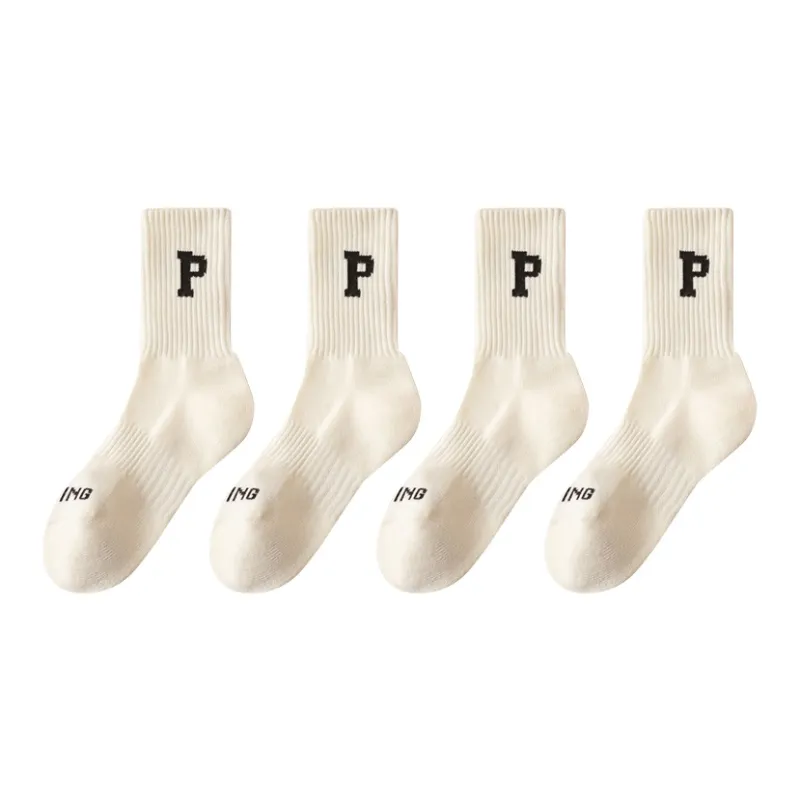 MIIOW Trend Party Series Mid Calf Socks Unisex 4 Pack-8