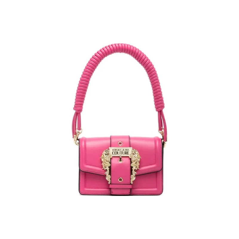 VERSACE JEANS COUTURE Logo Buckle Foldover Top Shoulder Bag-2