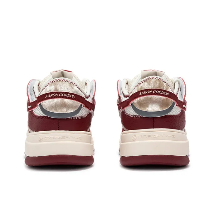 361° AG Chogo 2 Red Wine Anti Slip Wear Resistant Low Top Casual Shoes Unisex Beige Red-3