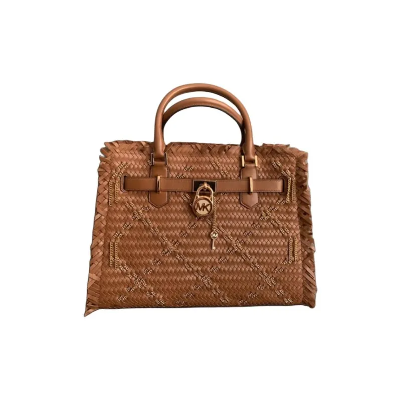 MICHAEL KORS Cow Leather Shoulder Bag, Crossbody Bag, Handbag Medium Size Women's Brown-1