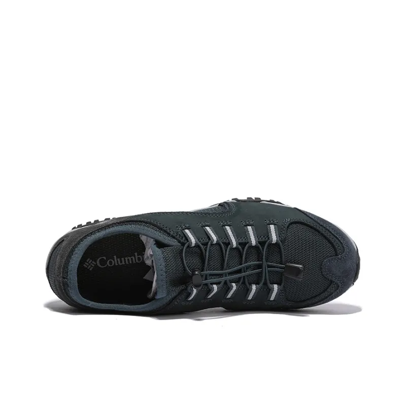 Columbia Cushioning Anti Slip And Wear Resistant Low Top Trekking Shoes Men's Dark Blue Green-2