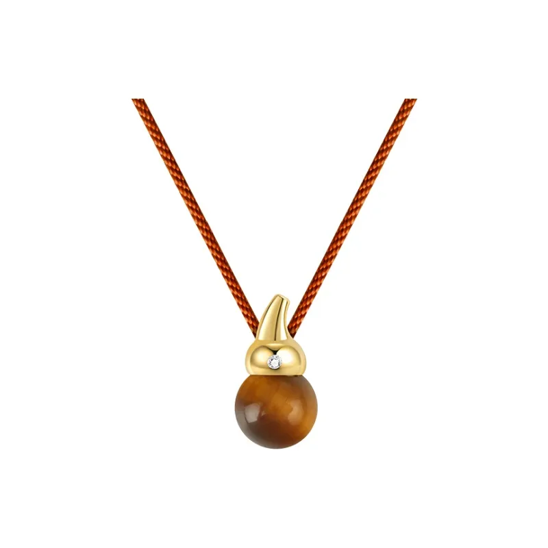 Bezzo Tiger's Eye Stone Necklaces Unisex-8