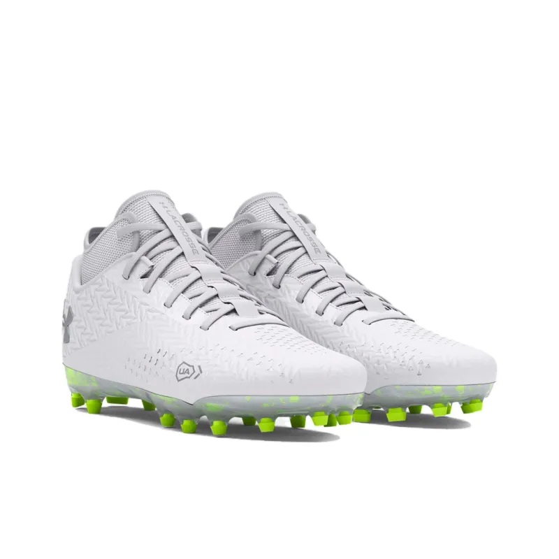 Under Armour Spotlight 4 MC Cushioning, Wear Resistant Soccer Shoes Unisex White-2