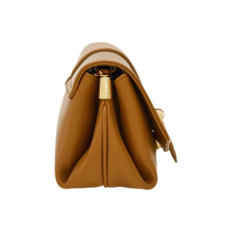 FERRAGAMO Cow Leather Shoulder Bag, Crossbody Bag Trumpets Women's Burnt Ochre-1