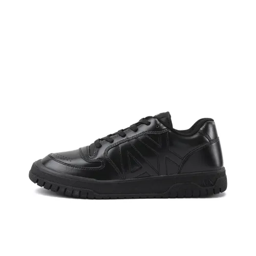 ARMANI EXCHANGEAE Low Top Skateboard Shoes Men's Black