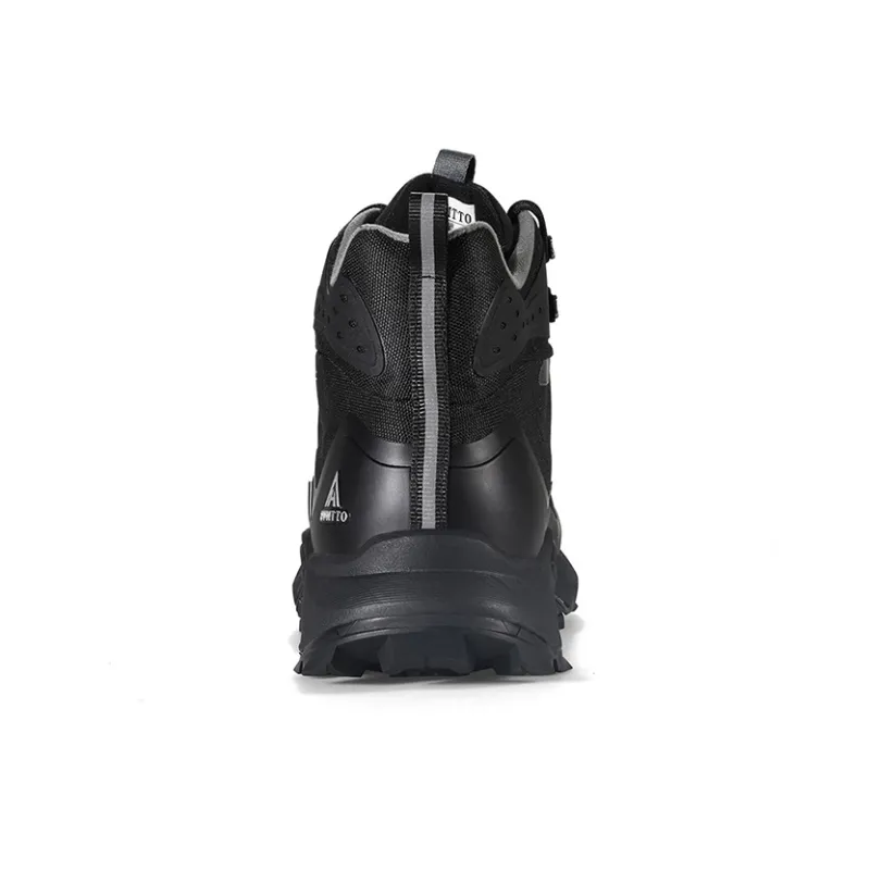 HUMTTO Shock Absorbers With Slip Resistant And Abrasion Resistant Properties High Top Outdoor Shoes Men's Black-2