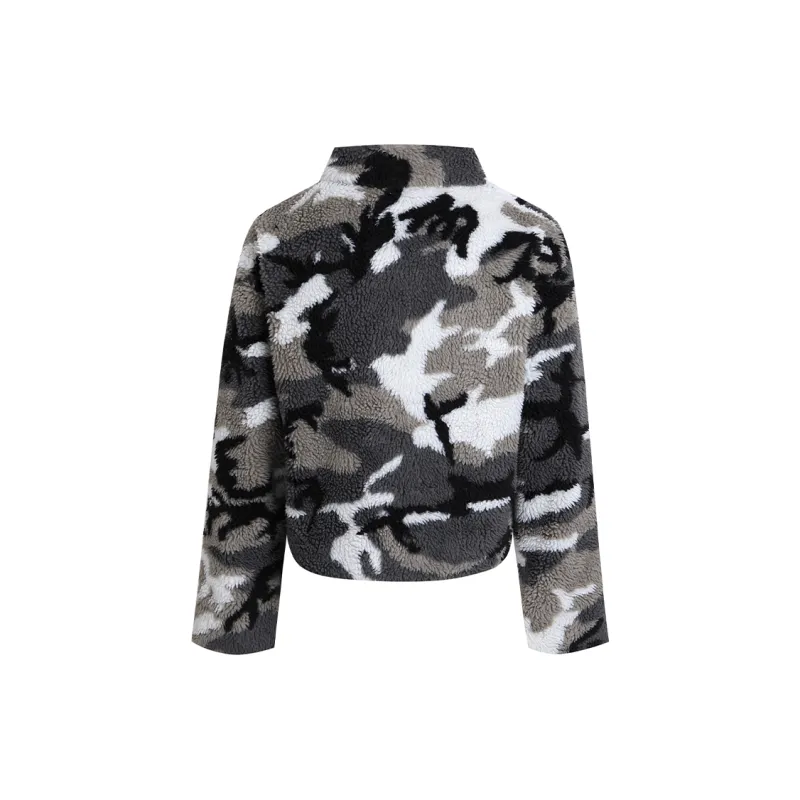 DND4DES AW24 Velvet feel Coat Unisex Camouflage-1