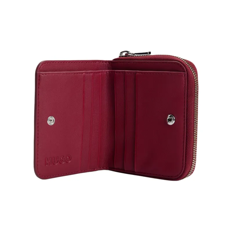 HUGO BOSS Artificial Leather Wallet Small Size Women's Red-2