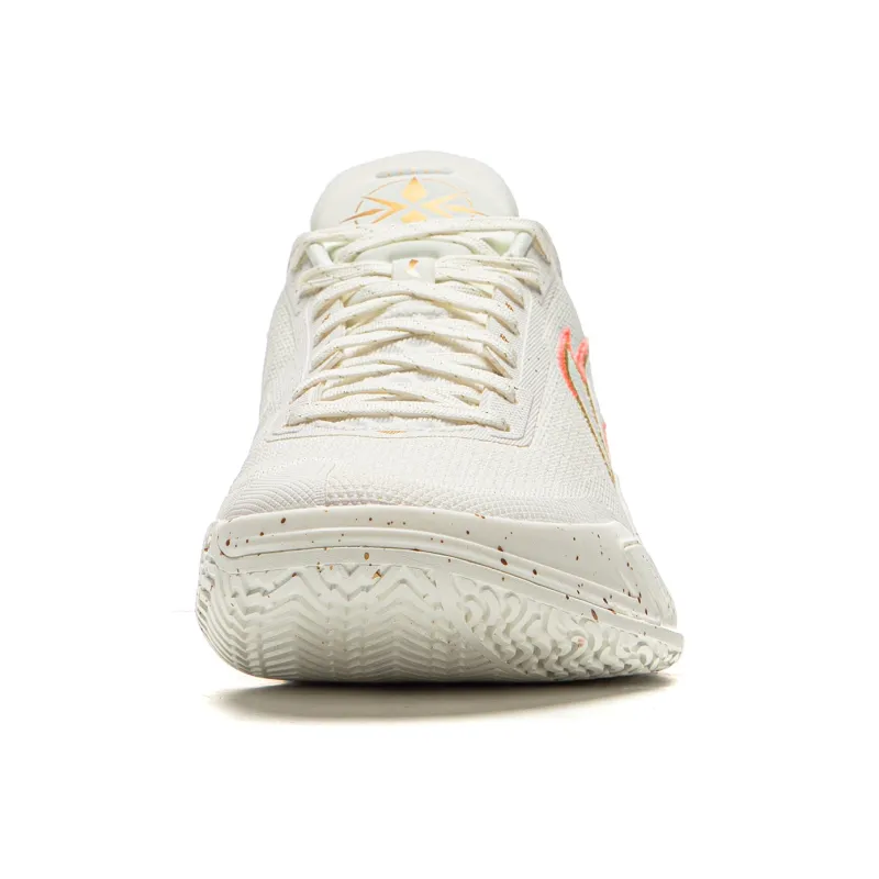 LiNing Knife 5 Kingo Slip Resistant Rebound Coverage Low Top Performance Basketball Shoes Men's White Gold-4