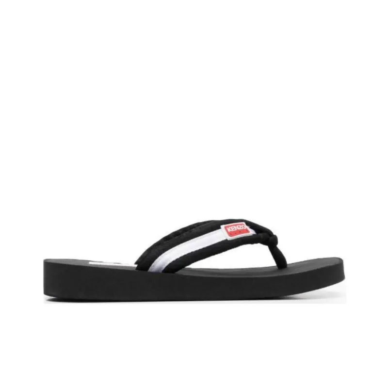KENZO Logo-patch Striped Flip Flops-1