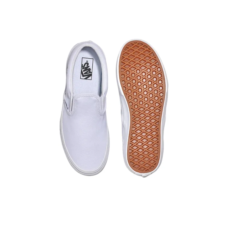 Vans Slip-on Anti-Slip Wear-Resistant Low-Top Kids' Skateboarding Shoes White Teenagers-3