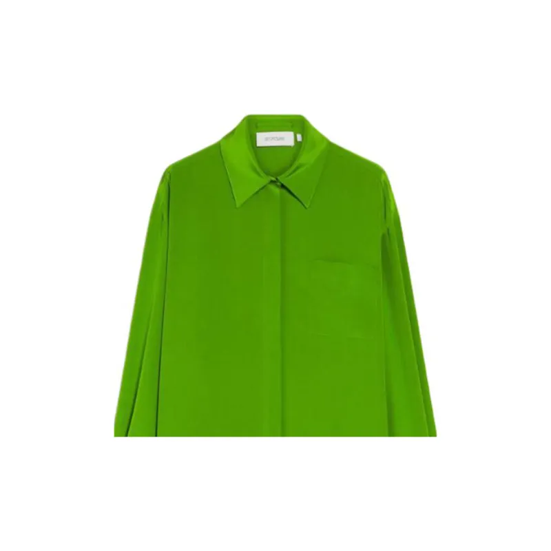 SportMax Tonale Curved Hem Button Up Shirt-4