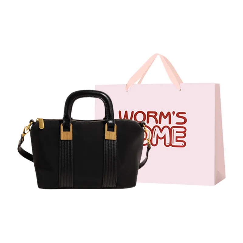 Worm's Home PU Handbag, Shoulder Bag, Crossbody Bag Regular Women's Black/Burgundy/Brown-0