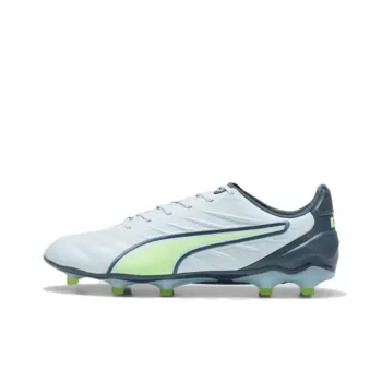 PUMA King Pro Anti Slip Wear Resistant Soccer Shoes Unisex Gray Green