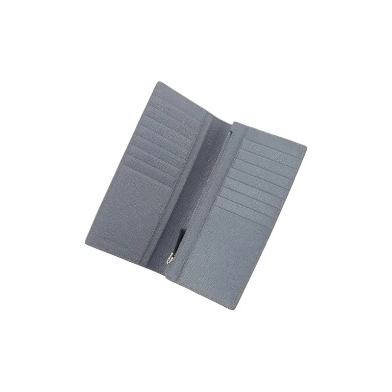 Burberry Calfskin Wallet Unisex Gray-4