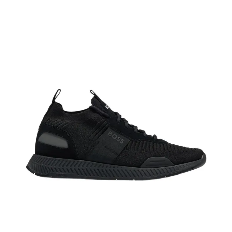 BOSS Knitted-upper Low-top Sneakers-1