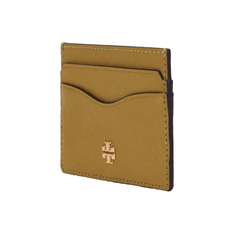 TORY BURCH Emerson Leather Card Holder Regular Women's Yellow-1