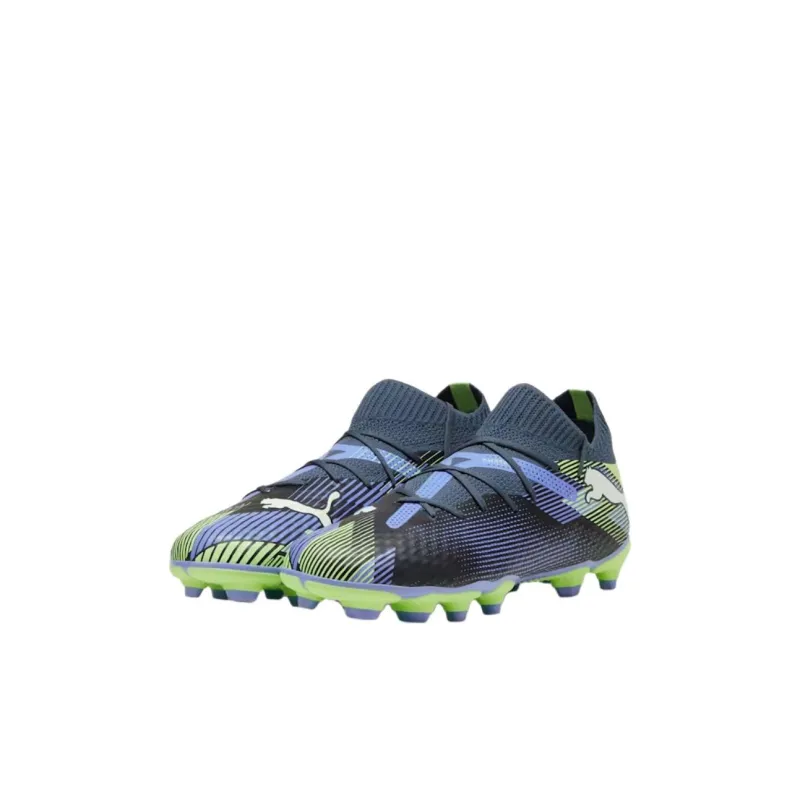 PUMA FUTURE 7 PRO Anti Slip Wear Resistant Low Top Kids' Soccer Shoes Gray Green Kids'-2