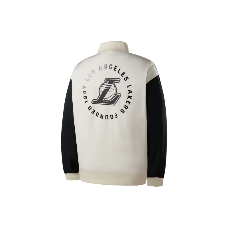 NBA Jacket Unisex Light Gray White-2