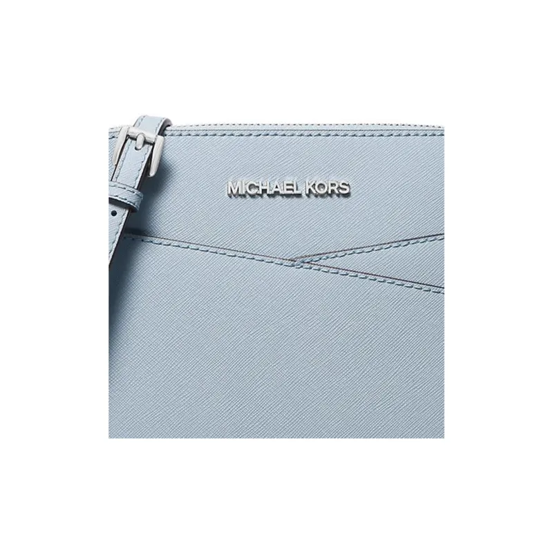 MICHAEL KORS Jet Set Travel Saffiano Leather Shoulder Bag Crossbody Bag Medium Size Women's Light Blue-2