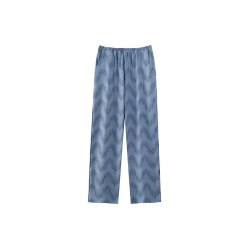 Lan Miao Pajama Pants Men's Blue
