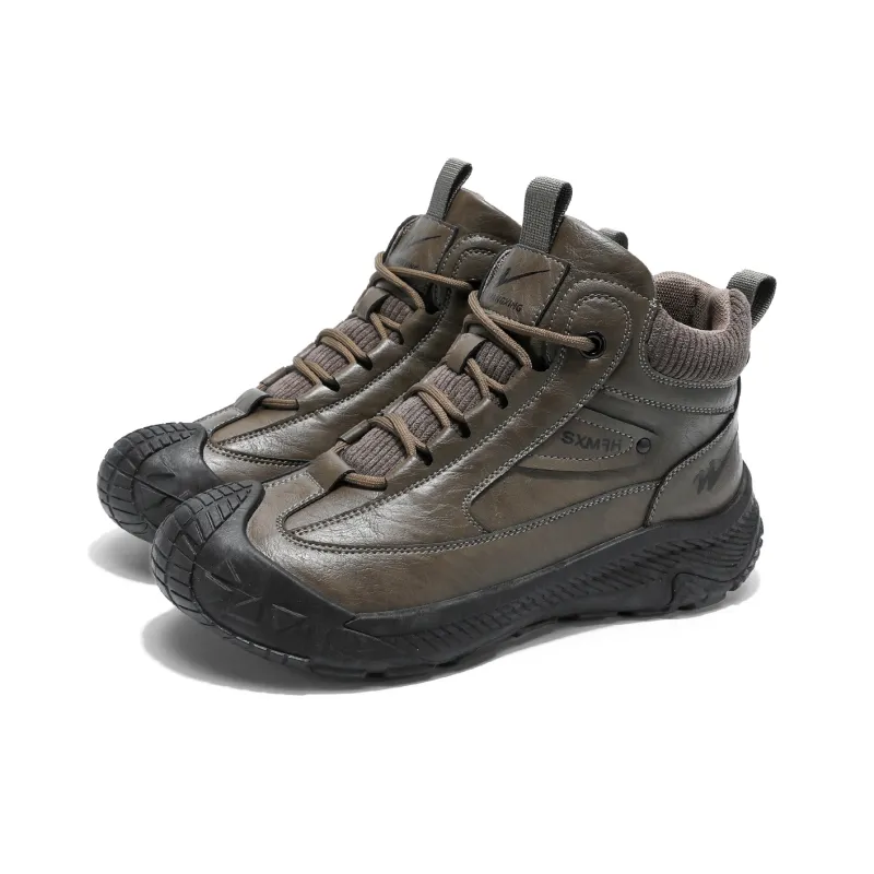 Binary High Top Casual Shoes Men's Brown-3
