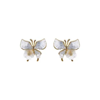 TUTAE Alloy Earrings Women's Gradient Blue