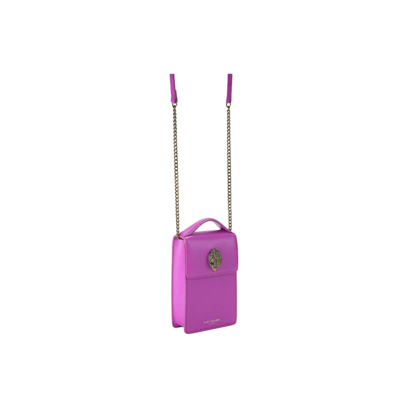 Kurt Geiger London Leather Cell Phone Pouch Shoulder Bag Crossbody Bag Women's Purple-1