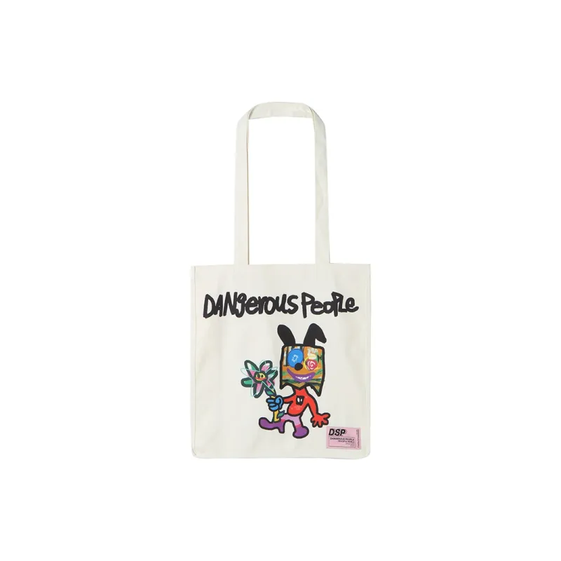 DANGEROUSPEOPLE Fabric Shoulder Bag Regular Unisex White-8