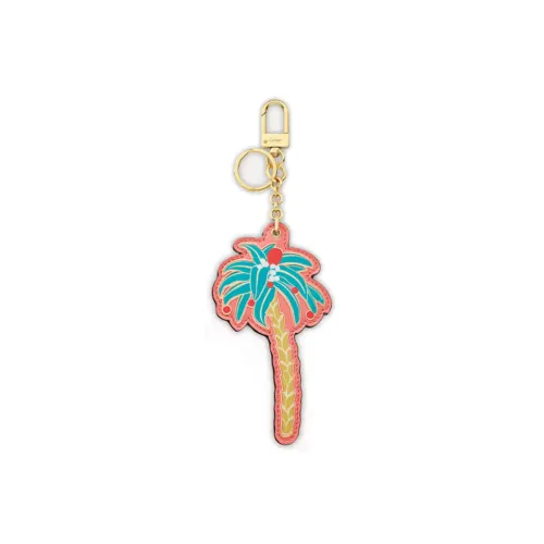 CARTIER Calfskin Keychains Unisex Pink