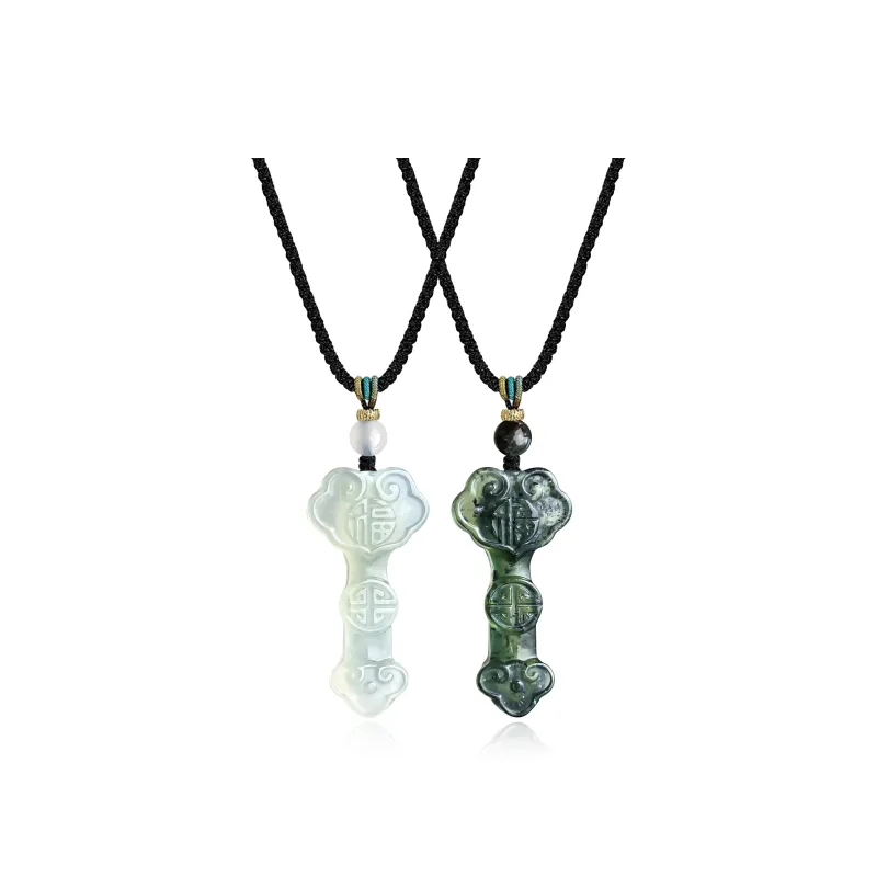 Tang Zhi Serpentine Jade Necklaces Unisex-10