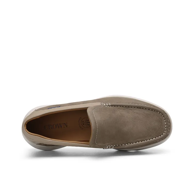 CROWN Men's Casual Shoes Men Low Top Gray-2