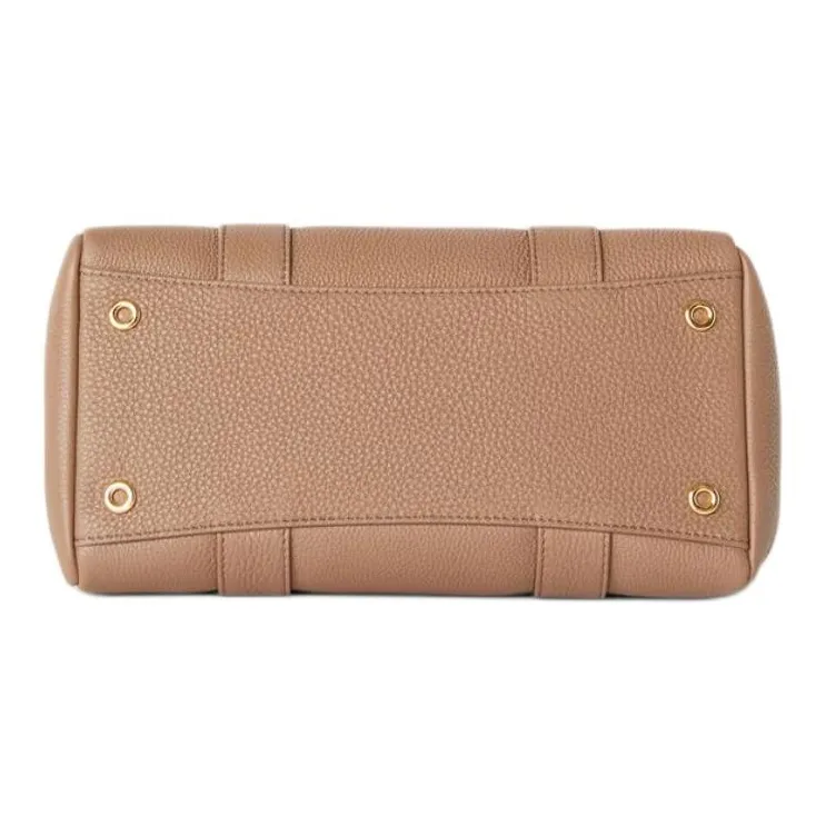 Loro Piana Cow Leather Shoulder Bag Crossbody Bag Handbag Women's Fossil Color Multicolor Gold-3