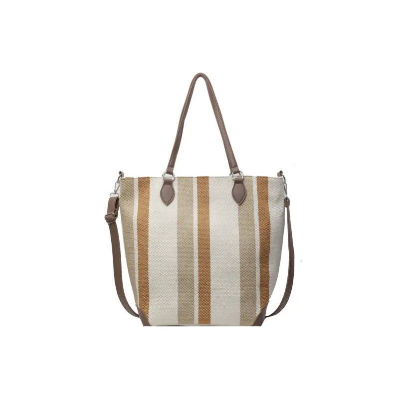 Yalu Fabric Shoulder Bag, Crossbody Bag, Handbag Regular Women's Black/Ecru/Green-8