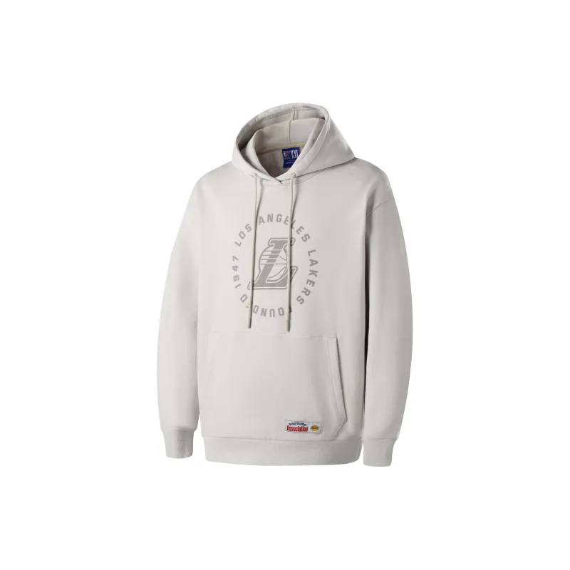 NBA Sweatshirt Unisex Light Gray White-1
