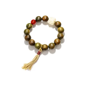 JINGCHENGGOU Green Sandalwood Bracelets Unisex