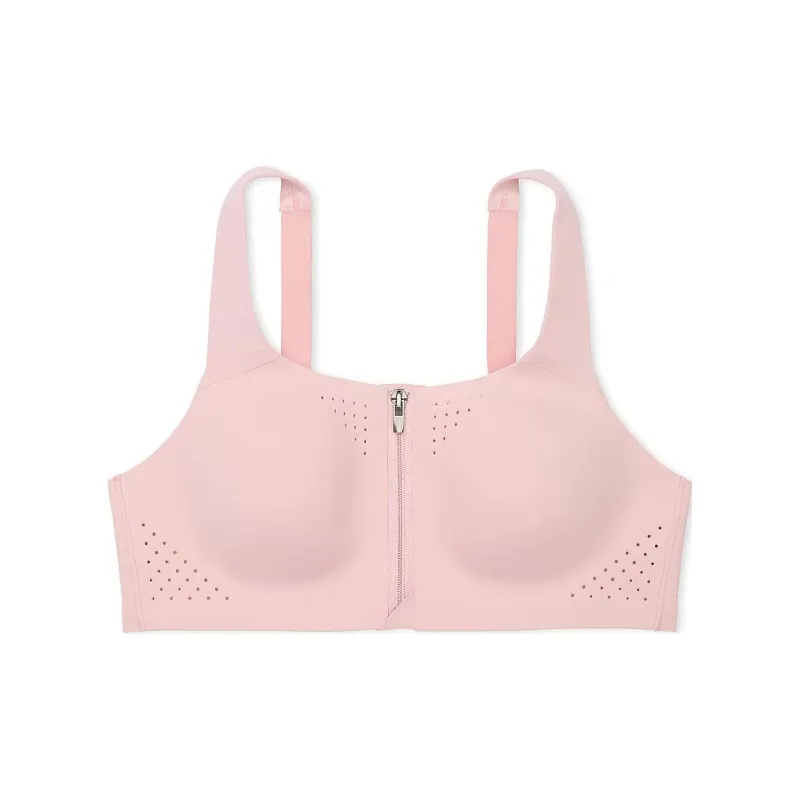 Victoria's Secret VSX Featherweight Max Front-Close Sports Bra / Chalk Rose Bra Women's Pink-0