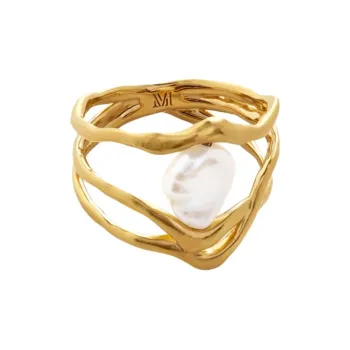 Monica Vinader X Amy Powney Keshi pearl Ring